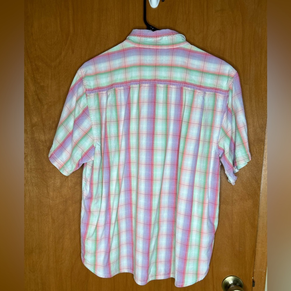 Tommy Bahama Very Berry Ombre Isles Shirt Men’s Size Large Plaid 100% Silk - Picture 2 of 9